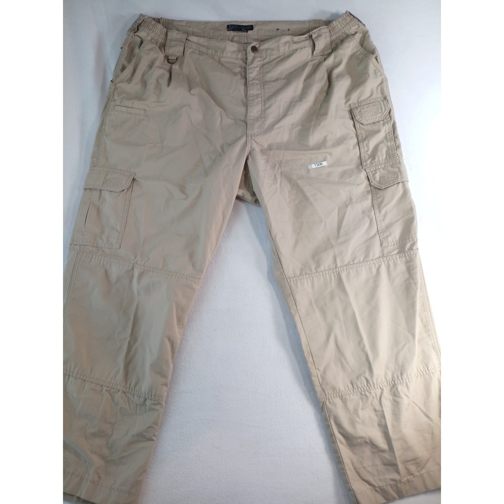 5.11 Tactical Cargo Pants Ripstop TDU Style 74273L Size 46 Khaki Tan Mens (P)